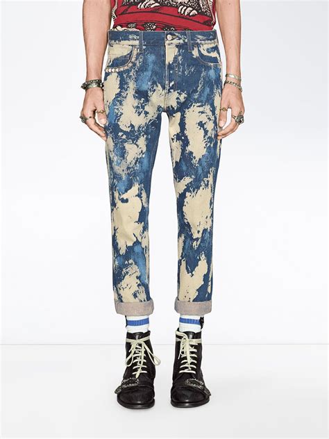 gucci bleached jeans|gucci jeans farfetch.